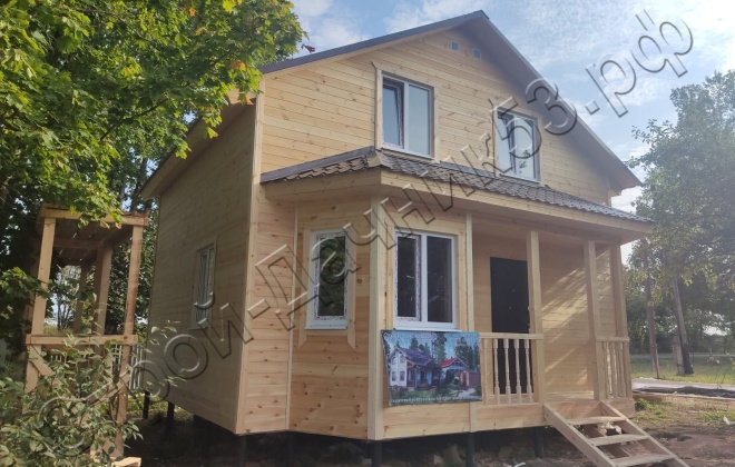 2 Каркасно-щитовой дом  Д-9, 7х7м, 89  М², Ленинградская область, Гатчинский район, деревня Зайцево. (15)